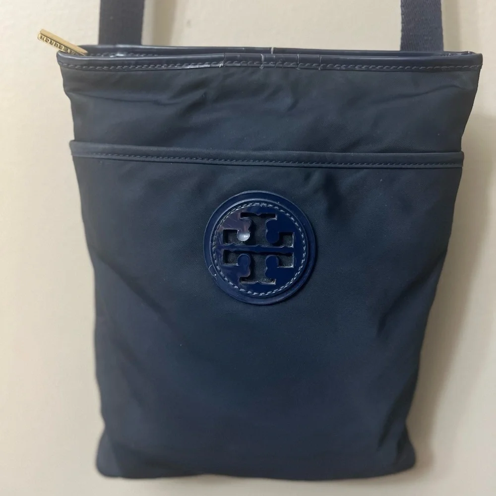 Tory Burch Blue Black Messenger Bag
